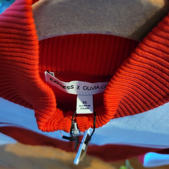 NWT Express x Olivia Culpo Red White Track Jacket - Picture 6 of 6